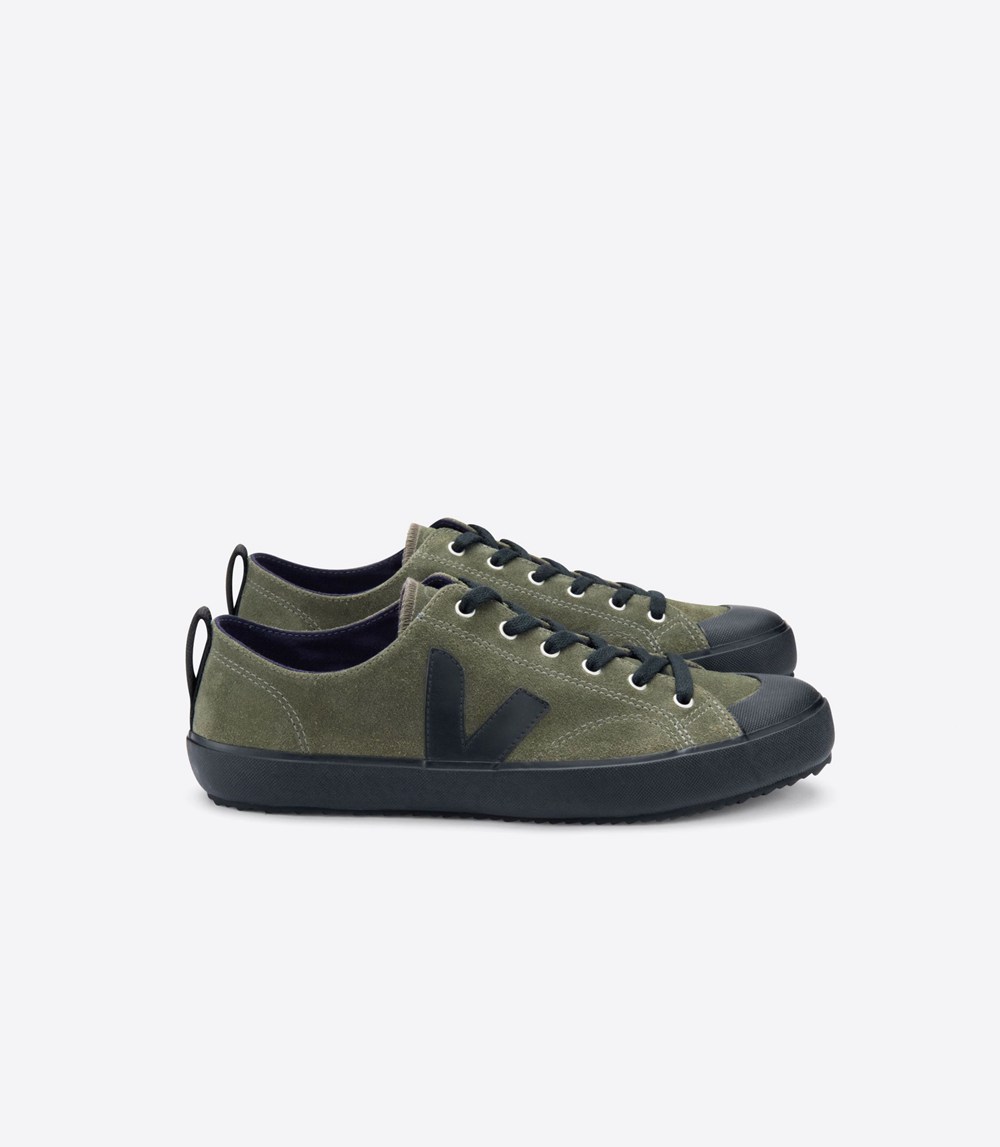 Veja Trainers Womens Olive/Black - Nova Suede - PGTO-83176